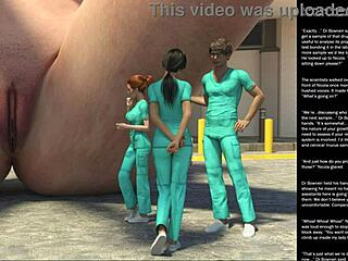 In the big apple, a small 18+ character makes a gesture in episode 20 of 3d cartoon sex