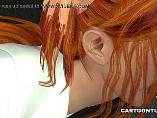 Busty 3D secretary sucks and fucks hard at office