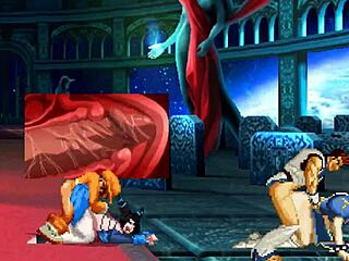 hentai mugen characters tease in steamy showcase.