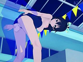 Takane and Hibiki have intense sex with creampie in idolmaster hentai