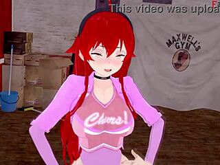 eris interacts with me at the gym in this fantasy anime movie