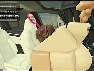 Roblox car sex with wife in missionary creampie nude 😍