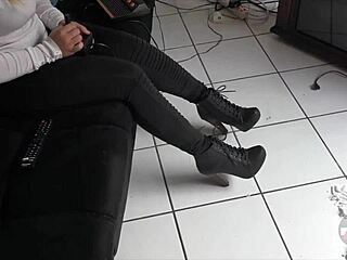 Her Boots Tease My Cock and Balls! 🥵