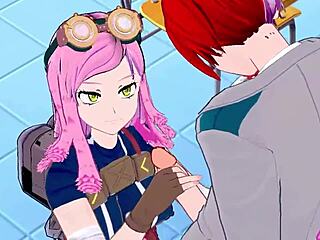 I watch mei hatsume and shoto todoroki in hentai sex scenes