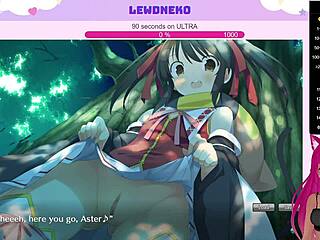 Vtuber plays dating game with cute anime character