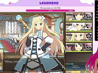 Vtuber plays dating game with cute anime character