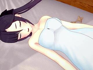 mona drops towel in room for uncensored hentai fuck