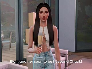 Bachelorette party with celebrities in 3D hentai preview.