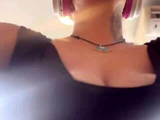 Blonde Brazilian Girl Trains at Gym, Sweats Heavily, Sits and Exposes Big Tits to Breathe.