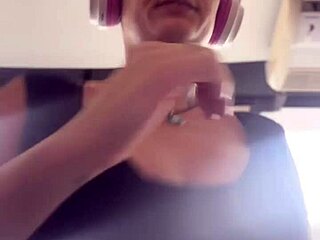 Blonde Brazilian Girl Trains at Gym, Sweats Heavily, Sits and Exposes Big Tits to Breathe.