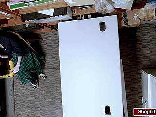 i caught this shoplifter and banged her shaved pussy hard with my monster cock