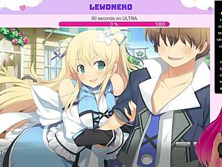 Vtuber plays dating game with cute anime character