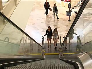 Kimmie and Mackenzie Show Off Small Tits in Cute Outdoor Display