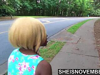 Stranger lets me suck his cock on road