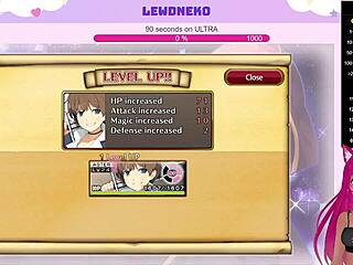 Vtuber plays dating game with cute anime character