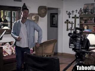 Hot actress fucks two guys on casting