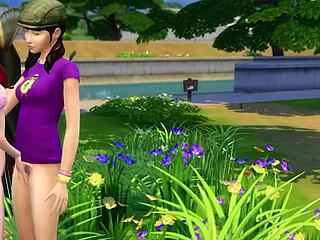 lesbians having sex in the park, licking pussies