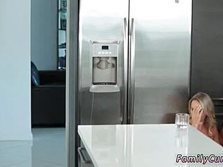 Stepmom and teen companion stepdaughter first in taboo hardcore