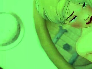 Gwen Stacy hentai squeezing cock between legs!