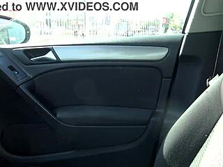 Real amateur cuckold wife hooks up with horny fan for car action