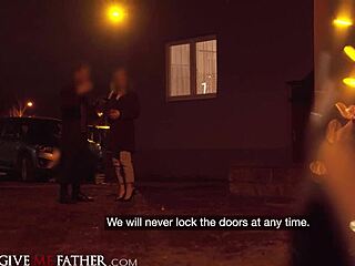 Waitress with natural tits gets drilled hard in van 🚗