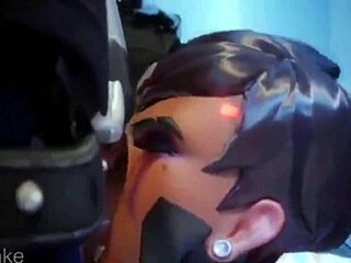 overwatch girls get cum on their big tits and faces