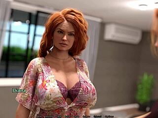 Redhead Milf in Lingerie Stars in 3D Cartoon Game Episode
