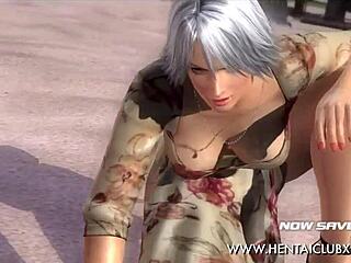 in dead or alive 5 ultimate, christie shows off her sexy ecchi dress in fan service