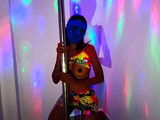 stepmom dances on pole for stepson in religious outfit before hot doggystyle sex with brunette big ass