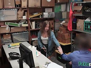 brooke bliss shoplifter doggy style fuck office