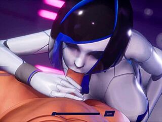 subverse episode 1 - hot robot in space sucking scene