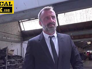 Roughly fuck that submissive French beauty's pussy.