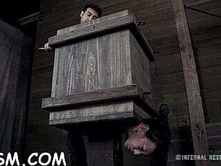 Extreme toys excite this brunette babe in hardcore session