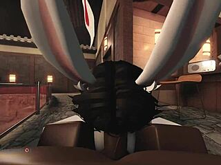 Bunny Bounces Like A Champ In Pov Creampie Game