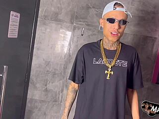 this brazilian twink takes two cocks in his ass