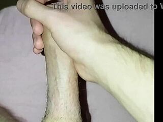 Young amateur plays with his dick solo.