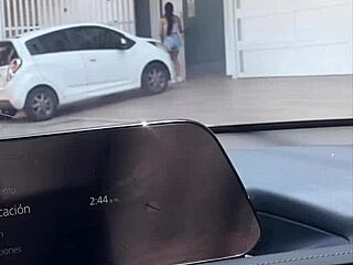 Young Cowgirl RIDING in Public Car