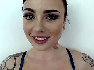 Chloe Carter takes on a huge cock in POV, deepthroating all the way down, getting facefucked, and swallowing cum. Wow!