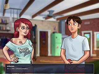 summertime saga 64 - cartoon game with big tits 😏