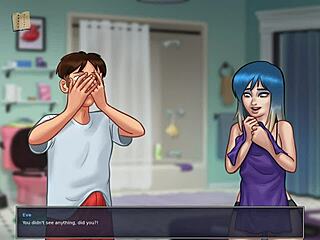 summertime saga 64 - cartoon game with big tits 😏