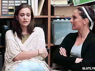 Brunette Shoplifter Callie Jacobs Spreadeagle Fucked By Pervy Officer