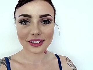 Chloe Carter takes on a huge cock in POV, deepthroating all the way down, getting facefucked, and swallowing cum. Wow!