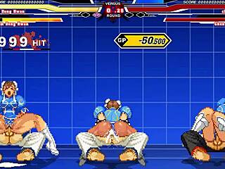 Chun-li's intense hentai cumshot scene