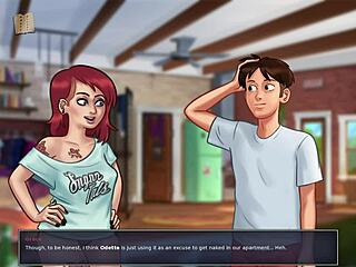 summertime saga 64 - cartoon game with big tits 😏