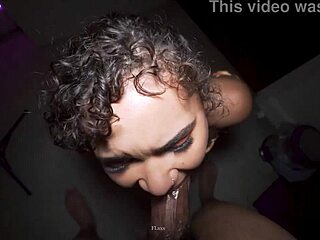 Naudi Nala delivers sloppy wet blowjob to big black cock