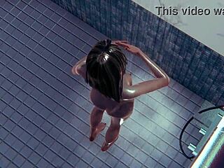 Skinny Girl Fucks in Shower Bathing Scene