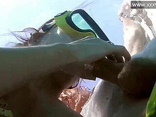 Hardcore underwater blowjob with teen Minnie Manga in steamy bath.