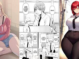Beautiful anime babes in bondage in Chainsaw Man fetish film
