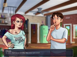 summertime saga 64 - cartoon game with big tits 😏