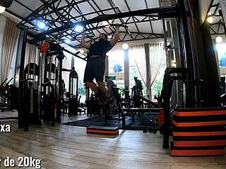 Flexible workout in panties and thong for back muscles